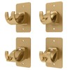 4 Pieces Self Adhesive Curtain Rod Bracket Universal Plastic Curtain