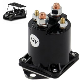 Haokixin 1013609 Golf Cart Solenoid Fits for Club Car DS Precedent Gas 1984-up, 4-Terminal 12V Starter Solenoid Replace 1012275 435-154 LPL6003 1117 240-20013