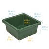 ECR4Kids Square Bin with Lid, Storage Containers, Hunter Green, 4-Pack