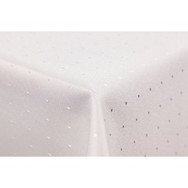 Punkte damask tablecloth by First-Tex, Polyester, creme/champagner, 135x180