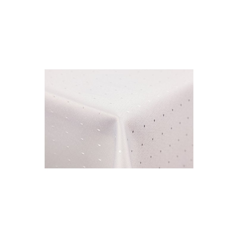 Punkte damask tablecloth by First-Tex, Polyester, creme/champagner, 135x180