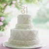 Decoración para tarta de LINGPAR con cristales brillantes (31-Silver)