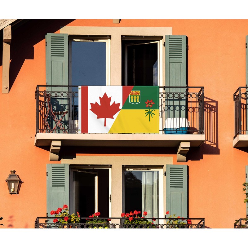 3×5 FT Canada Saskatchewan Flag, Novel Large 100D Canadian SA