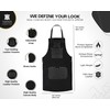 Canvas Apron with Leather Pockets & Holders – Chefs, Bakers,