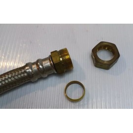 Aqua-Flo 3/4 Male Pipe 7/8 Comp WATER HEATER CONNECTOR AQUAFLO WHC-118-PP STAINLESS STEEL