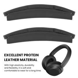 2Pcs Replacement Headband Cover for Sony WH-XB910N Headphone, Protein Leather Headband Cushion Pad Repair Part