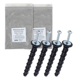 BoltHold - amAK-4 Asphalt Anchor & Grout Kit - Four 1200 lbs. am625 Molded Chemical Anchors (5/8" x 6") with EPX2 Anchoring Cement - for Installation of Bike Racks, Lane Markers & More…