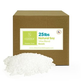 Soy Wax Beads for Candle Making | 25lb Soy Candle Wax Pastilles | Smooth Blend for High Load Fragrance Formulation |Candle Making Supplies