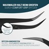 KLINGENHELD Precise Eyelash Tweezers Set – Extra Fine Fibre Tips