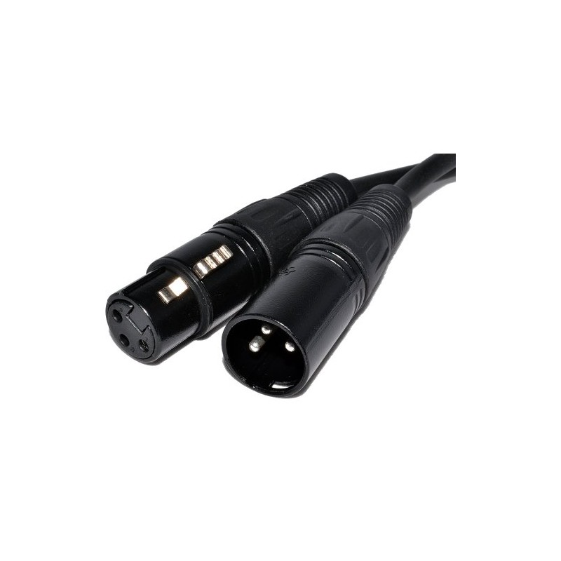 PULSE XLR Microphone Male to Female Audio Cable Black 50cm