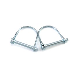 QWORK 10 Pcs Folding D Shape Carbon Steel Folding Cotter Pins Locking Pin for Farm Lawn Garden - 6x50mm