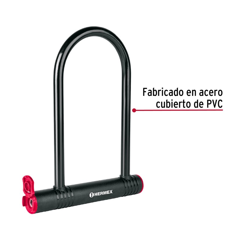 Hermex CB-24 Candado rígido tipo "U" de 12 mm, Hermex