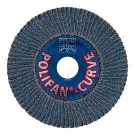 PFERD 69398196 Flap Washer Polifan Curve Pack of 2 | Diameter 125 mm, Width L (14 mm), Z40, SGP Steelox | for Precise Fillet Seam Processing.