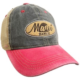 Island Crew Hawaii Wave Maui Embroidered Baseball Hats for Boys and Girls (US, Alpha, One Size, Gray)