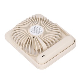 Desk Fan 3 Speed Adjustable Low Noise Powerful Portable Small USB Tabletop Fan for Office Bedroom Camping Beige
