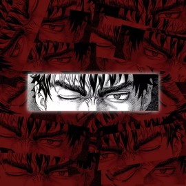 Berserk Guts Weatherproof Anime Manga Bumper Sticker 3x11" Car Decal