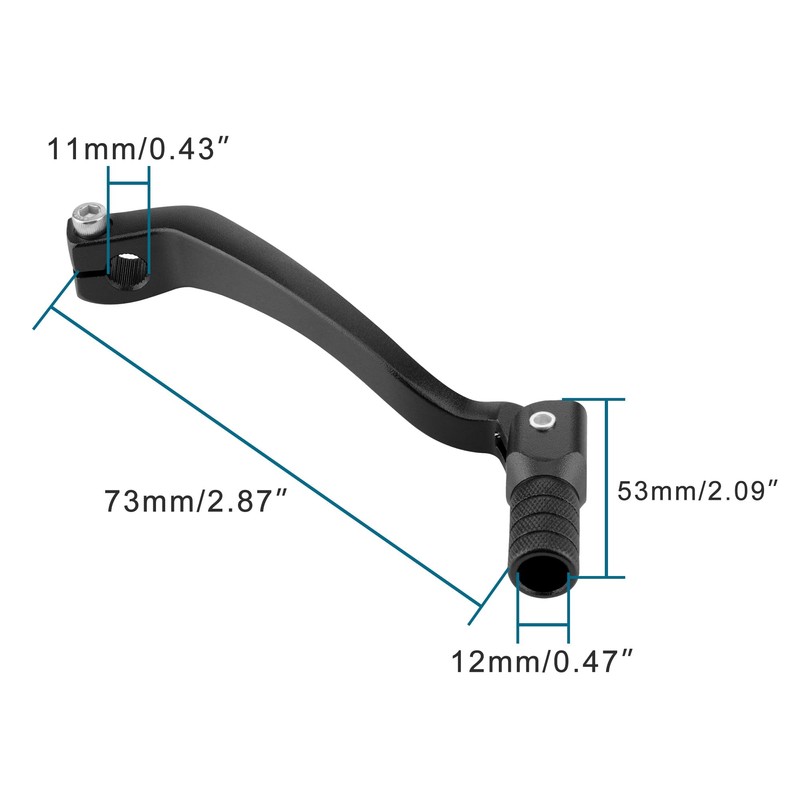 GOOFIT Black Aluminium Alloy Gear Lever Gear Lever Foldable Foot