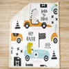 Cartton Car Kids Fleece Throw Blanket Racing Sports Game Sherpa