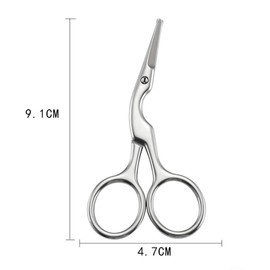 2 Pcs Brow Shaping Scissors Professional Stainless Steel Beauty Scissors Multi-Purpose Nail Scissors for Men and Women Trimming Eyebrows and Eyelashes (Round Headed Scissors)