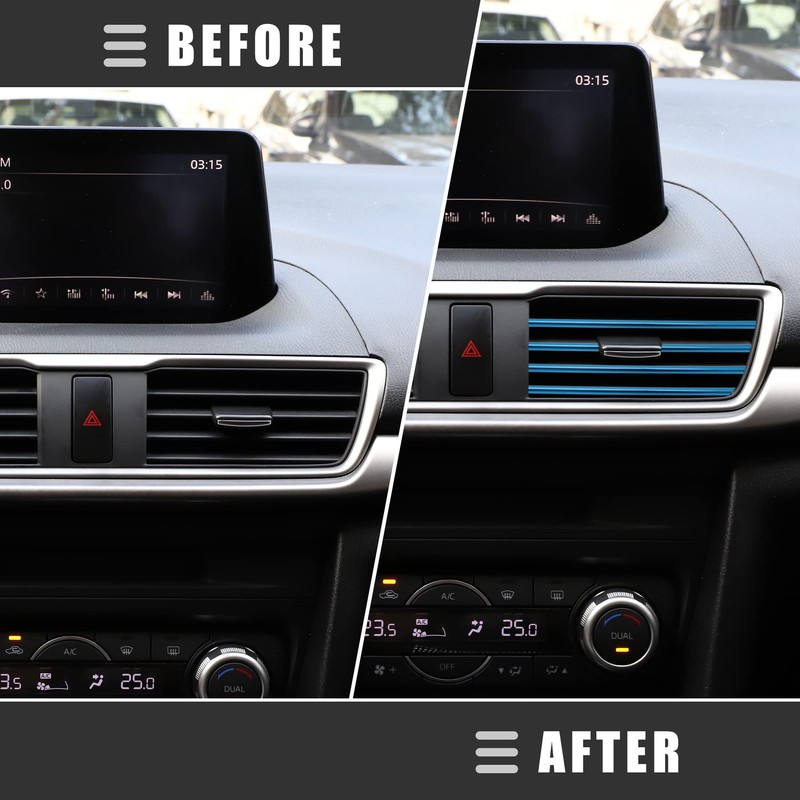 X AUTOHAUX Car Vent Outlet Trims, Insert Strip Line, 16.4ft,