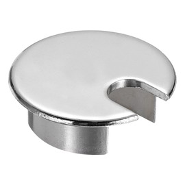 MECCANIXITY Desk Grommet 1.4 Inch, Zinc Alloy Round Desk Hole Cover Wire Cable Cord Organizer for Home Office Computer Table Cables, 35mm, Bright Silver