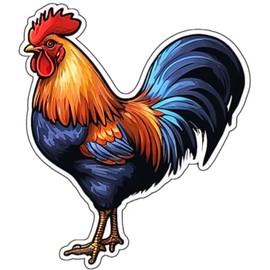 Chicken Stickers for Water Bottle 3in, 3Pcs Waterproof Vinyl Kawaii Animal Stickers for Laptop Skateboard Scrapbooking Journal Luggage Bike Phone,Chicken Stickers for Kids Adults.(C1)