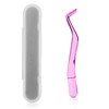 Lash Tweezers for Cluster Lashes, Rose Red Eyelash Extension Tweezer