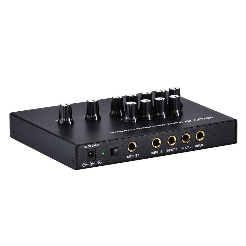 ANLEON MX400 Low-Noise 4-Channel Mono Line Mixer for guitars bass