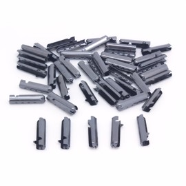 PKRFCJ 48 PCS Shoe Lace Ends Tips, Aglets for Shoelaces, Metal Tip Shoe Laces for DIY Repair Sneaker Shoelaces, Hoodies, Pants String (Gun Black)