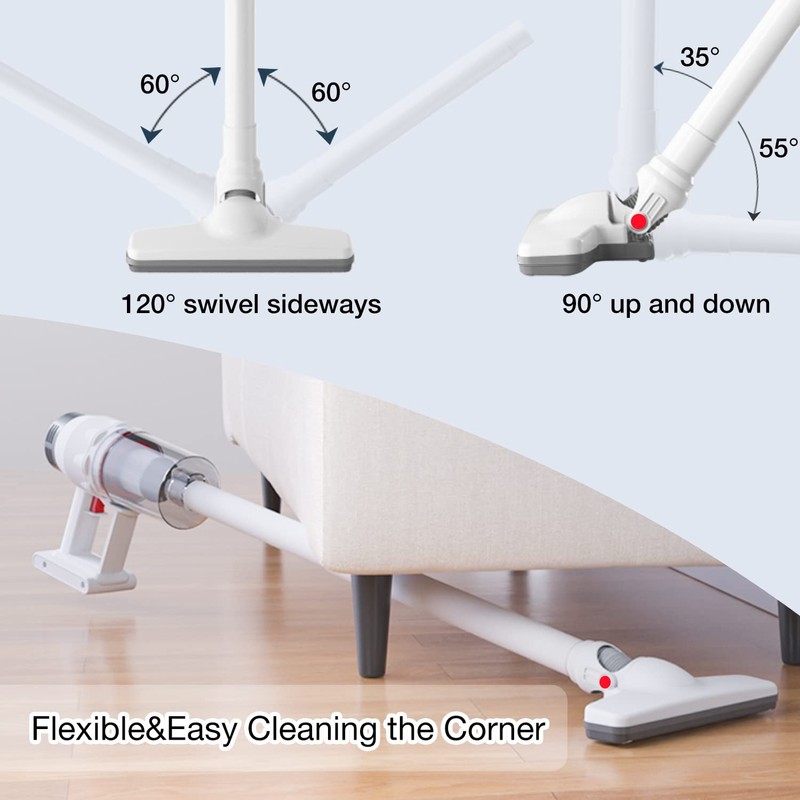 KEROMEE Cordless Vacuum Cleaner, Handheld 5-in-1 Small Stick Lightweight Vacuum