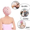 Shower Cap Elastic Band Double Layer Waterproof Bath Caps Reusable