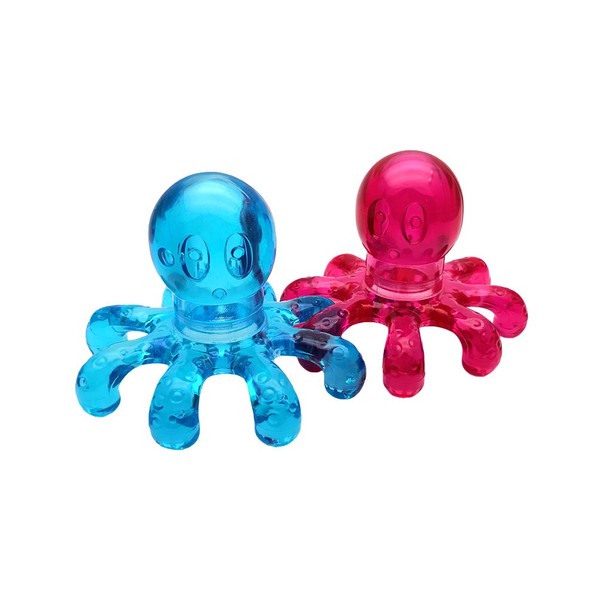 rosenice Scalp Massagers Handheld Therapeutic Octopus Head Massager 2Pcs(Random Color)