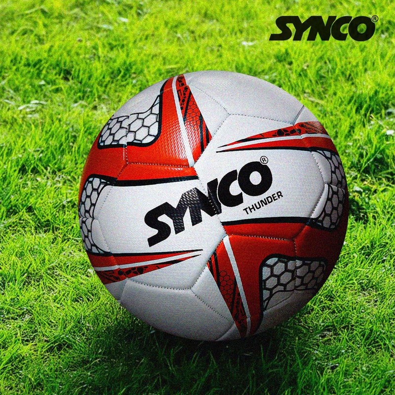 Synco Thunder Fußball – Größe 5 Trainings- & Spielball 3-lagiges