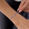AGRULE Amethyst Tennis Bracelet for Women Sterling Silver 3.5mm Round