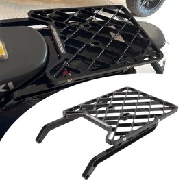 JFG RAICNG DRZ400 Rack,Dirt Bike Luggage Rack,Motorcycle Top Luggage Rack CNC for DRZ400 DRZ400S DRZ400SM KLX400 KLX400S All Years - Black