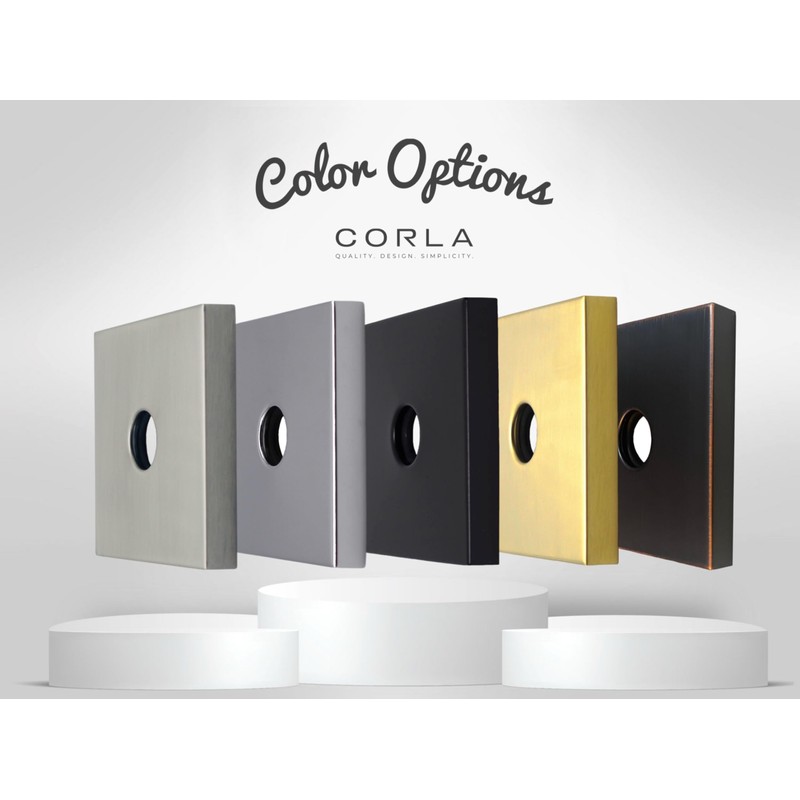 Corla Modern 3.5” Square Shower Arm Flange | Universal Extra