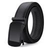 VANNANBA Mens Fashion Leather Belt with Ratchet Automatic Buckle Designer