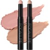 FOCALLURE 2 Pcs Cream Eyeshadow Stick,Brightener Eyeshadow Pencil Crayon,Highlighter Eye