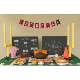 Georgia Bulldogs Cartel para portón trasero para fiestas temáticas de fútbol y cabinas de fotos