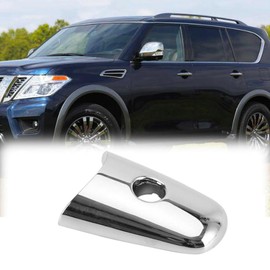 Bayyee Front Car Exterior Door Handle Cover with Keyhole Outside Door Handle Escutcheon for Nissan Armada 2017-2020 Infiniti QX60
