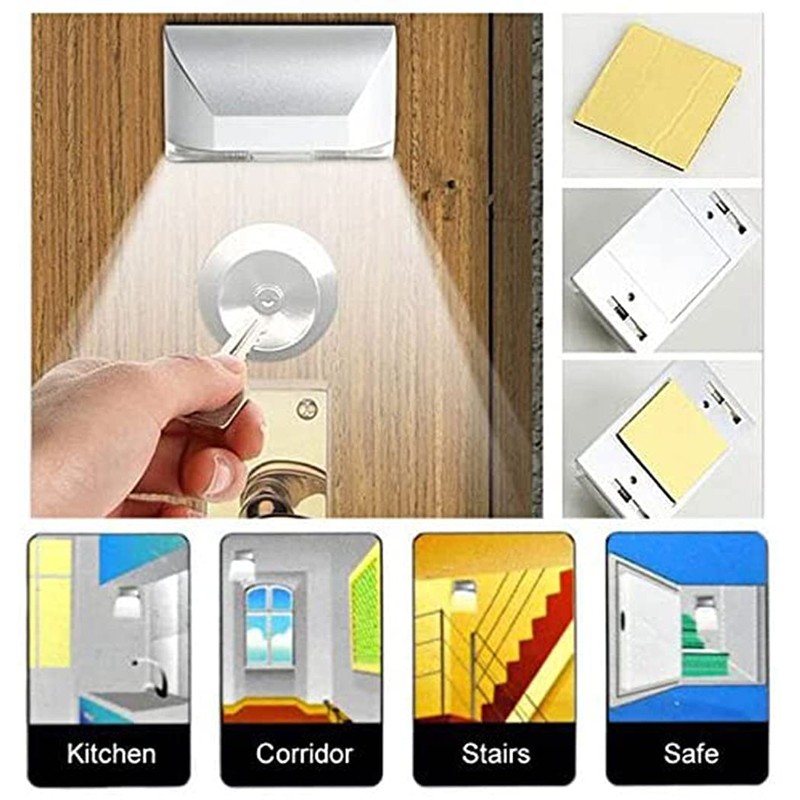 MIAOERJING Keyhole Light Lamp Battery Operated PIR Infrared IR Wireless