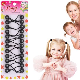 12 Pcs 16mm Ball Hair Ties Ponytail Holders Twinbead Bubble Balls Hair Accessories for Girls Kids Toddler (White/Pink/Sky Blue/Yellow/Mint/Purple)