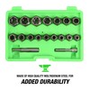 OEMTOOLS 23700 18Pc CrMo Impact Nut and Bolt Extractor Kit,
