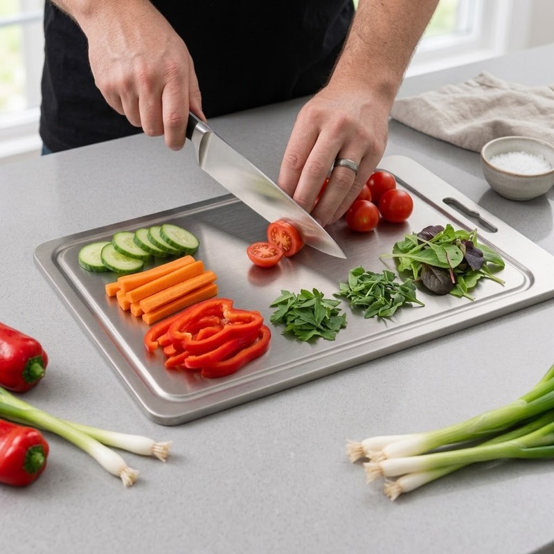 Titanium Cutting Board for Kitchen – Double-Sided Dishwasher-Safe Chopping Board