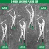 SK 5-Piece Locking Pliers Set, Long Nose & Curved Jaw