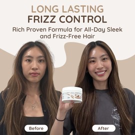 VITAMINS hair cosmetics Keratin Leave in Conditioner for Dry Damaged Hair - Curl Defining Cream for Frizz Control, Detangling & Ultimate Hydration - For Thick Coarse Straight & Curly Hair