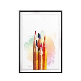 Designs ByLITA Colored Pencils Watercolor 11 x 14 UNFRAMED Print Water Color Wall Art