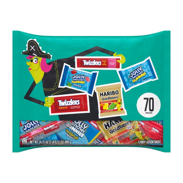 HAL Sweets Assortment Laydown Bag (JOLLY RANCHER Gummies, TWIZZLERS PULL