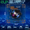 ELP 1080P USB Camera High Speed Wide Angle Fisheye Webcam