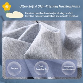 Men’s Bedridden Patient Pajama Set Snap Front Hospital Gown for Post Surgery Easy Dressing Long Sleeve Recovery Clothing(Gray,XL)